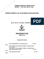 SKU - DDE - UG Prospectus - 2011 - 12