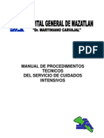 Manual de Procedimientos de Enfermeria en La Unidad de Cuidados Intensivos