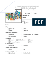 A Study On Consumers Preference and Satisfaction Towards Procter and Gamble (P&G) Products in Thoothukudi Questionnaire