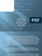 Ectopic Pregnancy Status Post Left Salpingectomy