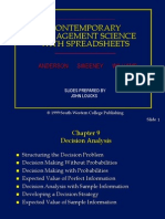 Contemporary Management Science With Spreadsheets: Anderson Sweeney Williams