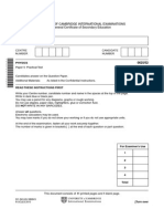 University of Cambridge International Examinations International General Certificate of Secondary Education