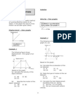 Lesson 2 Analysing Motion Graphs: Solution