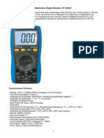 Minipa Características Técnicas - ET-2042C