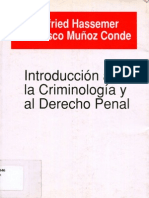 Introduccion A La Criminologia y Al Derecho Penal - Winfried Hassemer, Francisco Muñoz Conde