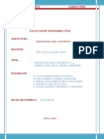 Producción Del Concreto y La Repercusión en El Medio Ambiente