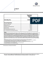 Passat Sport Price List PM