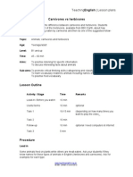 Carnivores Vs Herbivores Lesson Plan