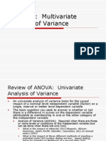 MANOVA - Analysis