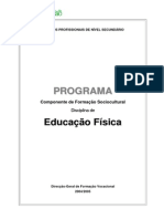 Programa Cursos Profissionais Ensino Secundário Educação Física 