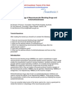 Pharmacology NMB Ds and Anti Cholinesterase S Final