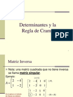 Determinantes y La Regla de Cramer