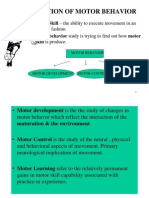 Introduction of Motor Behavior: Motor Skill - The Ability To Execute Movement in An