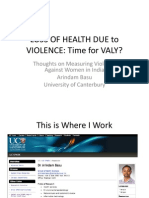 Loss of Health Due To VIOLENCE: Time For VALY?