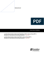 Accounting 8011 9011 GCE Syllabus IAS Syllabus Updated