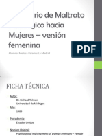 Inventario de Maltrato Psicológico Hacia Mujeres - Versión