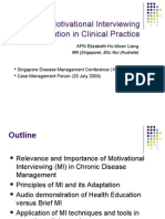 Motivational Interviewing: Application in Clinical Practices