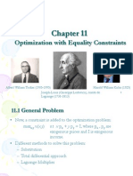 Optimization With Equality Constraints