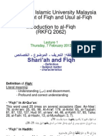 Lecture 1 - Fiqh and Shariah