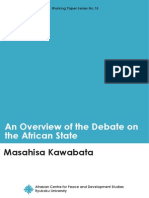 An Overview of The Debate On The African State: Masahisa Kawabata