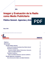 Evaluación Radio Medio Publicitario Adimark 2003