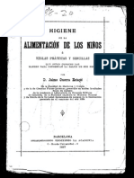 Higiene de Los Alimentación de Los Niños 1887