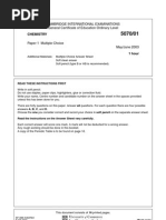 Chemsitry Past Papers June 2003 - Paper 1