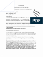 T8 B2 FAA NY Center Evanna Dowins (Dowis) FDR - Sep 03 Draft MFR - Minded by Mark DiPalmo - President NATCA ZNY 723