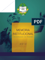 Universidad de Panama Memoria Institucional Del 2012