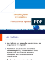 5 Formulación de Hipótesis