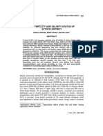 Soil Fertility and Salinity Status of Attock District: Obaid-ur-Rehman, Bashir Ahmad and Sher Afzal