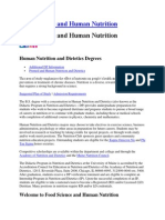 Food Science and Human Nutrition OInformaion