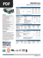 MVAC400 Series: 400W High Density AC-DC Power Supply