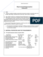 Reprocessed Polypropylene Copolymer