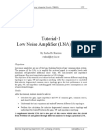 Tutorial-1 Low Noise Amplifier (LNA) Design: by Rashad.M.Ramzan Rashad@isy - Liu.se Objective