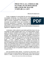 Guía Práctica Del Código de Conducta para Funcionarios Encargados de Hacer Cumplir La Ley