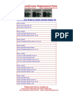 Toyota Landcruiser Replacement Parts: Land Cruiser Brake & Clutch Cylinder Repair Kit