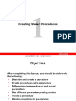 Creating Stored Procedures With PL/SQL