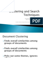 Clustering and Search Techniques in Information Retrieval Systems