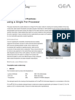 Cleaning Validation Practices Using A Single Pot Processor