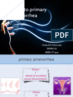 Approach To Primary Amenorrhea