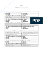 Water Supply Engineering Quiz-1