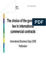 The Choice of Governing Law in International Commercial Contract