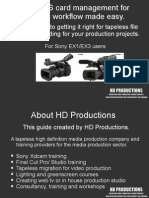 Sony Xdcam EX1/ EX3 Training Handout HD Productions