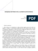 Bosquejo Historico de La Alimentación Humana