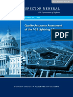 Quality Assurance Assessment of The F-35 Lightning II Program (DODIG-2013-140)