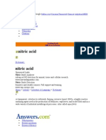 Nitric Acid: Dictionary Sci-Tech Encycl. Dental Dictionary Britannica Concise Columbia Ency. Wikipedia Citations