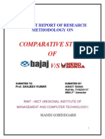 Comparative Study OF V/S: Project Report of Research Methodology On