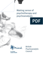 Making Sense of Psychotherapy and Psychoanalysis: British Psychoanalytic Council