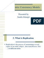 Data-Centric Consistency Models: Presented by Saadia Jehangir